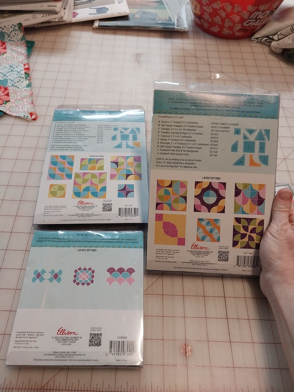 Sizzix Fabi Shape-Cutting Dies Set - Aqua, Pink & Yellow - Picture 2 of 2